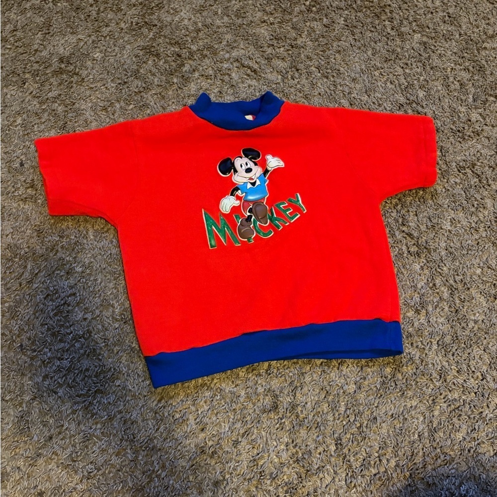 Vintage 60/70s Disney Mickey Mouse Kids Shirtees Red Sweatshirt